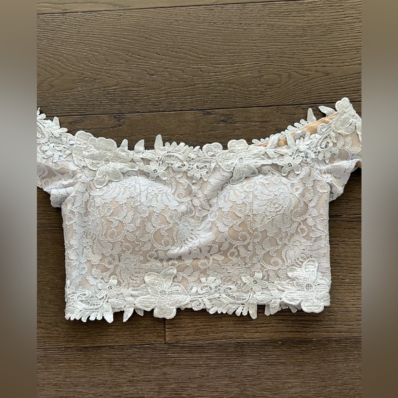 Juniors Sequin Hearts Two-Piece Lace Off-Shoulder Gown-Glitter Sz 13 - Picture 3 of 14